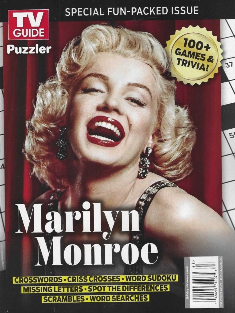 TV Guide Marilyn Monroe Puzzler Crosswords ETC Magazine 100+ Games & Trivia 2026